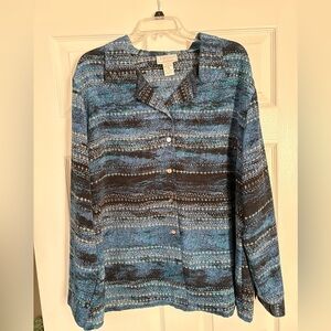 Jordan Blue and Black Button Down Shirt